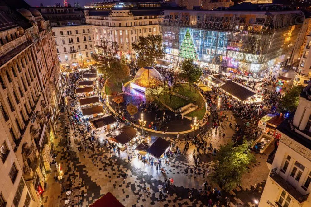 Christmas market in Budapest Hungary