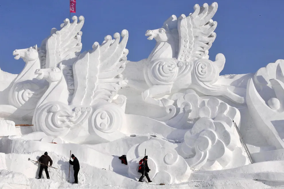 Visit the Ice Palace During the Snow and Ice Festival in Harbin