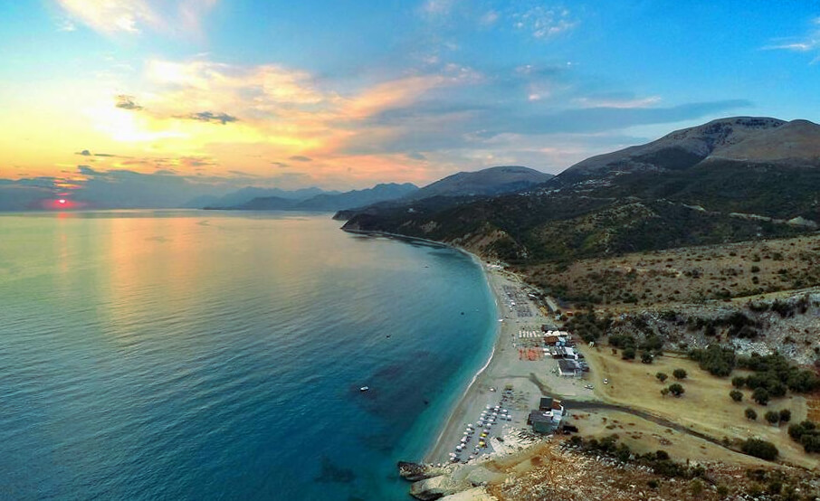 lukova beach in albania riviera