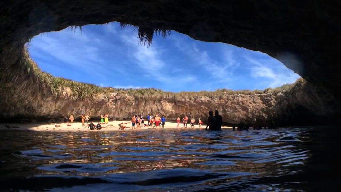 Inside the Hidden Beach on Marieta Islands